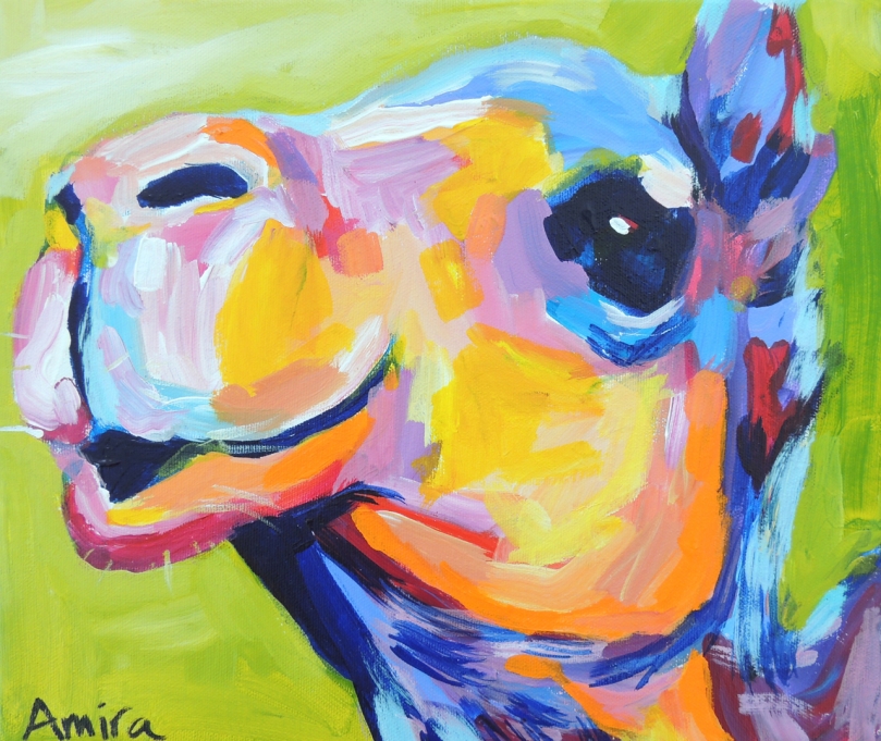 "Camel Mini #1" 12x10" Acrylic on canvas Available